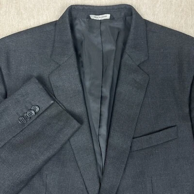 Blazer masculino Banana Republic 46L cinza ajuste sob medida tweed janela xadrez jaqueta - Imagem 1 de 4