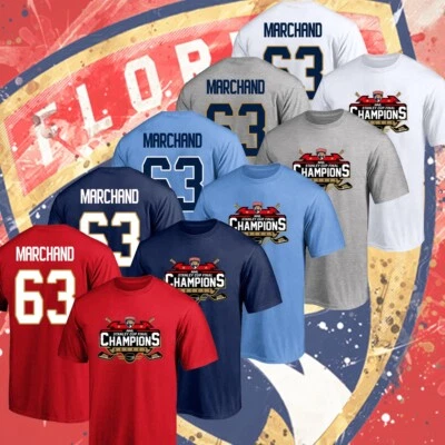 ¡NUEVO! Marchand Brad #63 Florida Panther 2025 Finales Campeones Nombre y Número Jugador Foto 1 de 4