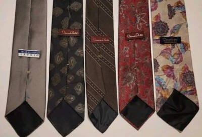 Lote de 5 corbatas para hombre Oscar De La Renta profesionales de negocios Foto 1 de 4