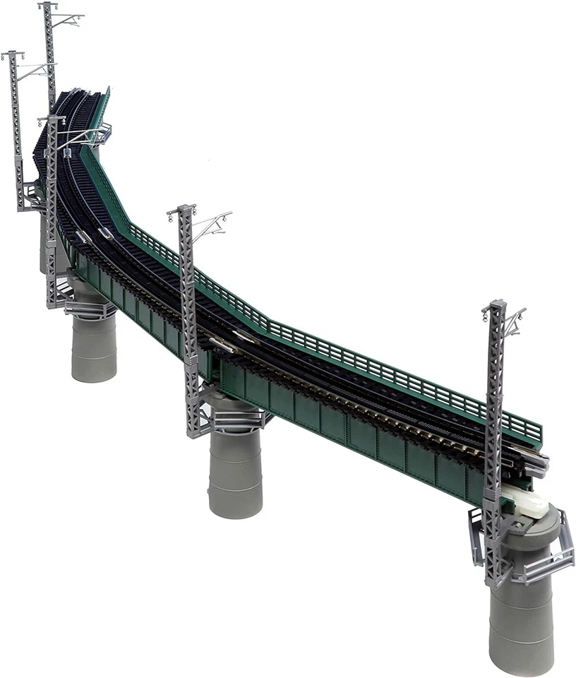 N gauge 20-823 Curving iron bridge set R448 - 60 ° Green - Image 1 of 4
