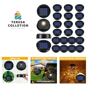 24 Pieces Replacement Solar Light Top Parts Waterproof Warm White LED Solar P... - Picture 1 of 8