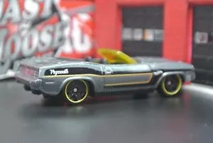 Hot Wheels '70 Plymouth Barracuda Cabrio grau - lose - 1:64 - exklusiv - Bild 1 von 2