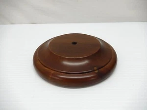 Round Wood Lamp Base w/ Bullnose Ogee Edge Detail. 6 7/8" Dia. 4" Seat. - Picture 1 of 7