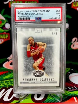 2007 Topps Triple Threads Zydrunas Ilgauskas 1/1 Platinum #53 - Image 1 of 2