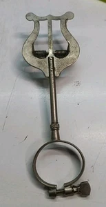 Alte Metall Leblanc Leier Noten Clip 5" Halter mit Ring zur Befestigung Instrument - Bild 1 von 2