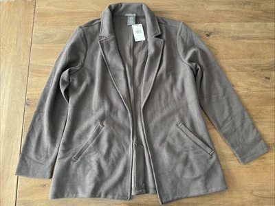 Matty M Knit Blazer Women's Size Large Brown Boyfriend Blazer Jacket Office - Image 1 of 4