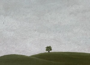 ACEO Original Oil Painting, Landscape Abstract Art, Emmer Plaxe, ATC Nature View - Picture 1 of 1
