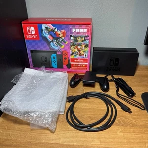 Nintendo Switch Mario Kart 8 Deluxe HAC-001 With Dock Box ONLY NO CONSOLE - Picture 1 of 7