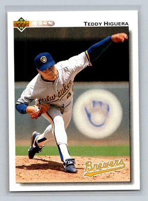 1992 Upper Deck #138 Teddy Higuera Milwaukee Brewers Baseball Card - Image 1 of 2