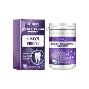 Purple Teeth Cleaning Powder, Teeth Whitening Powder Removes Stains 50g - Picture 1 of 6