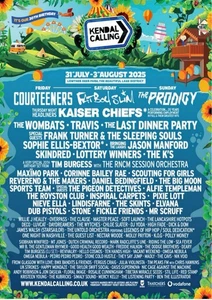 KENDAL CALLING FESTIVAL LINE UP 2025 Print Event Poster Promo Bands Acts List - Picture 1 of 8