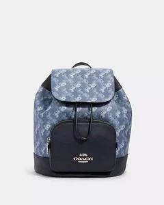 Coach JES Horse And Carriage Backpack Blue A2021-91110 Great Condition - Picture 1 of 7