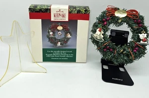 VINTAGE Punze 1990 Little Frosty Friends Erinnerungskranz Aufsteller Andenken - Bild 1 von 8