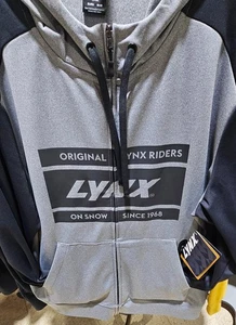 Lynx Signature Zip Up Hoodie Heather Grey 6591271627 3X - Picture 1 of 1