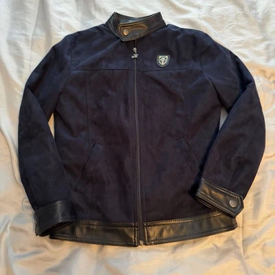 CHAQUETA A COLLEZIONI HOMBRE PIEL SINTÉTICA GAMUZA/CUERO AZUL TALLA S Foto 1 de 4