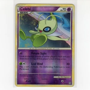 Pokémon TCG Celebi 3/102 HGSS Triumphant Reverse Holo Card EN-DMG 2010 - Picture 1 of 3