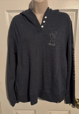 Moletom com capuz Footjoy Pinehurst 2024 US Open golfe pulôver azul tamanho médio - Imagem 1 de 4