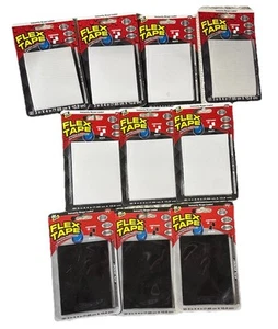 (10-Pack) Flex Seal Mini Strong Rubberized Waterproof Tape Rubber White & Black - Picture 1 of 4