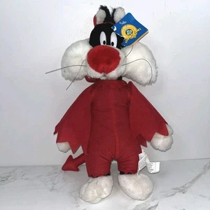 Sylvester Vintage Devil Costume Looney Tunes Plush 15” 1998 Include Original Tag - Picture 1 of 9