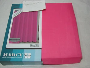 New Victoria Classics MARCY Metal Grommet Shower Curtain - Pink 72x72 New - Picture 1 of 3