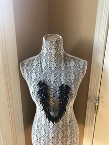 Stunning VINTAGE YOSCA Long Statement Beaded NECKLACE - Picture 1 of 7