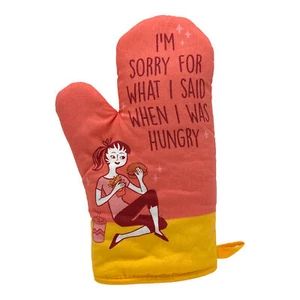 Im Sorry For What I Said When I Was Hungry Oven Mitt Funny Hangry Apology - Picture 1 of 7