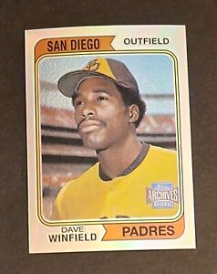 2001 Topps Archives Reserve #83  of 100 Dave Winfield RC Refractor 1974 Reprint 