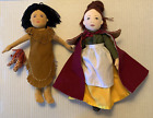 2 Merrymakers 10 inch Dolls Matoaka of Powhatan Pocahontas Anne of Jamestown Vtg