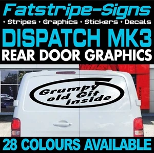 para adaptarse a CITROEN DISPATCH MK3 GRUÑÓN VIEJO GIT INTERIOR GRÁFICOS PEGATINAS FURGONETA CÁMPER - Imagen 1 de 2