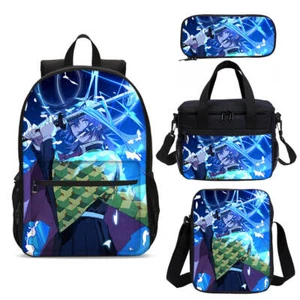 Lotto zaini scuola anime Demon Slayer Tomioka Giyuu refrigeratore borsa pranzo custodia penna - Foto 1 di 19