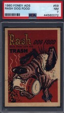 1960 Leaf Foney Ads #59 Rash Dog Food PSA 7