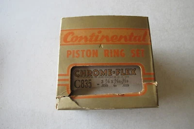 NOS CONTINENTAL Piston Ring Set C835 .030-.039 Fit 1955 PONTIAC V8, 27, 28 - Image 1 of 2