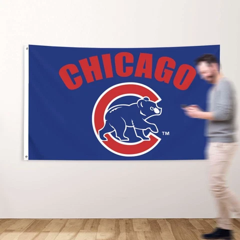 Chicago Cubs 3x5 Flag Banner Man Cave US Seller Fast Shipping within the US Cover