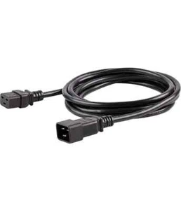Power Extension Cable IEC C20 Male Plug to IEC C19 Female Socket 0.5m 0.5 metre - Picture 1 of 2