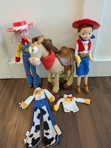 Toy Story Doll Lot Woody Jessie Bullseye Disney - Picture 1 of 7