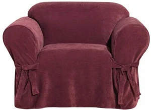 Sure Fit Every Day Chenille Chair Slipcover in Garnet wine red Box Cushion f - Picture 1 of 1