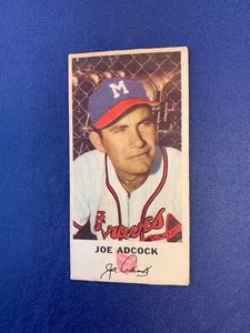 1954 Johnston Cookies #9 Joe Adcock - Milwaukee Braves - Lower Grade - Rare Card