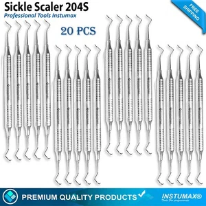 20 un. Escalador de hoz dental 204S mango hueco autoclavable higiene periodontal - Imagen 1 de 3