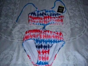 Art Class Girls L 10/12 Swimsuit Tie Dye Patriotic UPF 50+ NEW With Tag - Picture 1 of 6