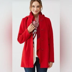 J. JILL Cambridge Coat Ultra Soft Perfect Red Jacket Pea Dress Plus Size New 2X - Picture 1 of 16