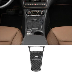 3Pcs For Mercedes Benz CLA GLA Carbon Fiber Interior Central Console Cover Trim - Picture 1 of 12