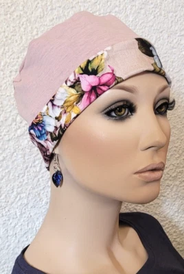 Leichte CHEMO MÜTZE Kopfbedeckung Softcap bequem Chemomütze Turban Anne NEU - Bild 1 von 4