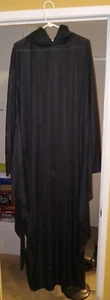 Men's Grim Reaper Scream Black Robe with Hood Halloween Costume - Picture 1 of 1