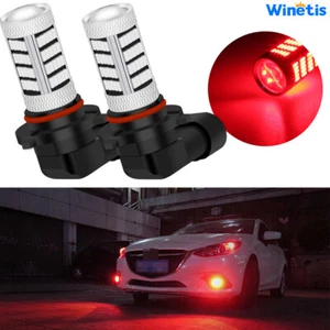 2Pcs Red H10 9145 9140 Car Truck Pickup Fog Lights Driving Lamp 92-SMD LED Bulbs - Picture 1 of 11