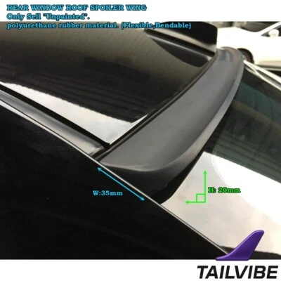 Flat Black 164S Type Rear Roof Spoiler Wing Fits 2006~2011 US Honda Civic Coupe - Изображение 1 из 4