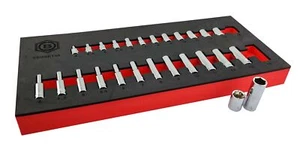 26Pc 1/4" Drive Standard & Deep Hexagon (6-Point) Socket Set - Britool Hallmark - Picture 1 of 7