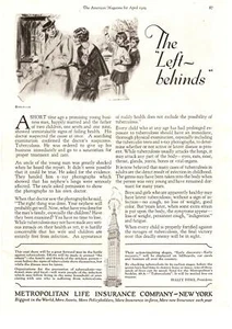 1929 Metropolitan Life Insurance Tuberculosis James Montgomery Flagg Print Ad - Picture 1 of 1