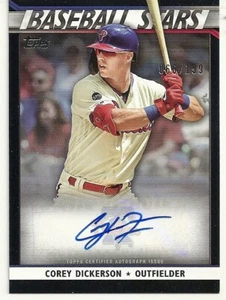 2020 TOPPS BASEBALL - COREY DICKERSON - BASEBALL STARS AUTO - BLACK - 066/199 - Bild 1 von 2
