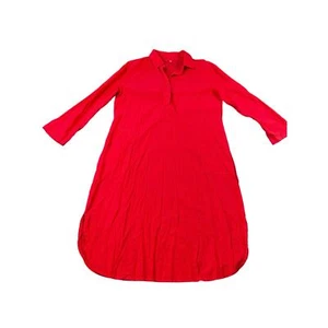 Women's Shirt Dress NWOT Red Pink Size Large Unbranded - Picture 1 of 5