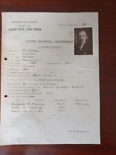 #775 Greece Document For Man Born In 1885 From Corfou Kerkyra 1939